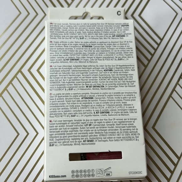 Kiss‎ #84846 SD Special Design Gel Press-On Toenails ST03X Pink Crystal Gem NEW - Picture 4 of 6